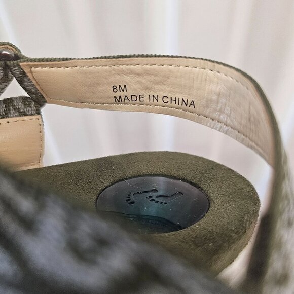 Cheeks Fit Body By Tony Little Women’s Sandals 8M Green & Gray Geometric - Picture 10 of 12